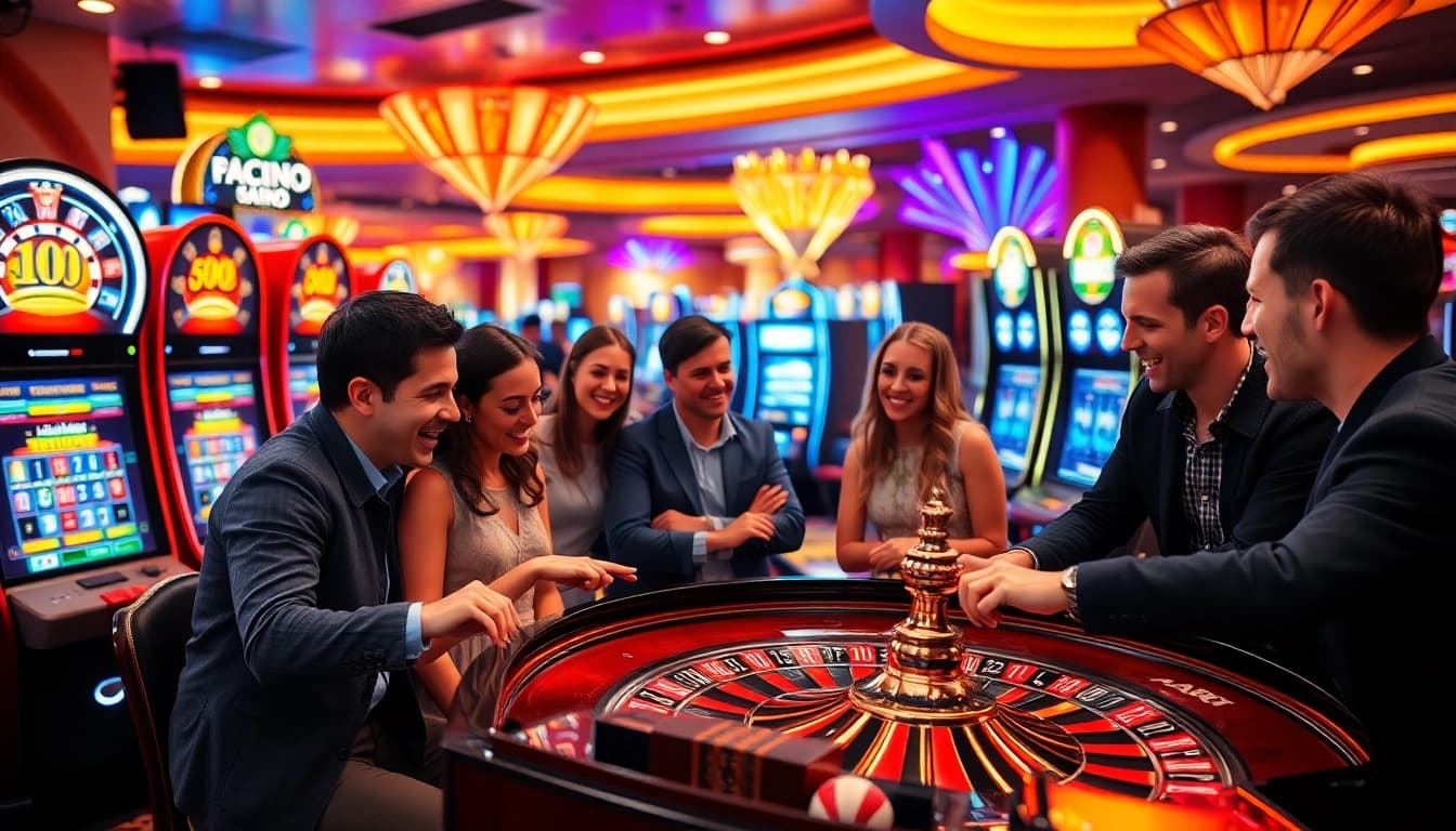 Spieler erleben aufregende Casinospiele an einem Roulette-Tisch