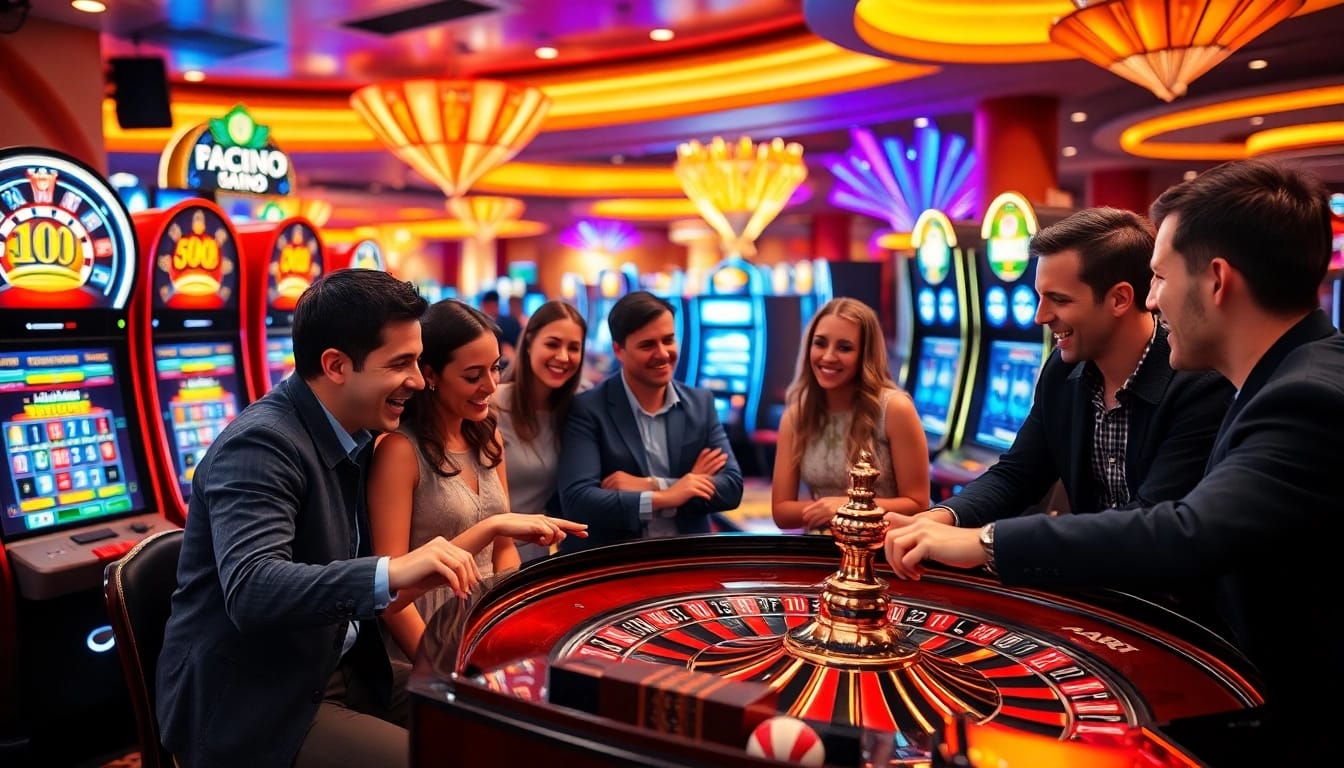 Spieler erleben aufregende Casinospiele an einem Roulette-Tisch
