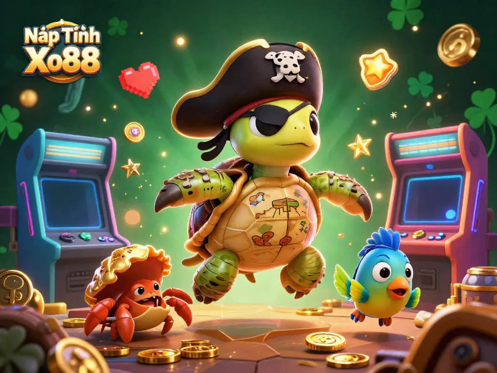 Nạp Tiền Xo88 engaging 3D cartoon scene with vibrant characters and gaming elements.