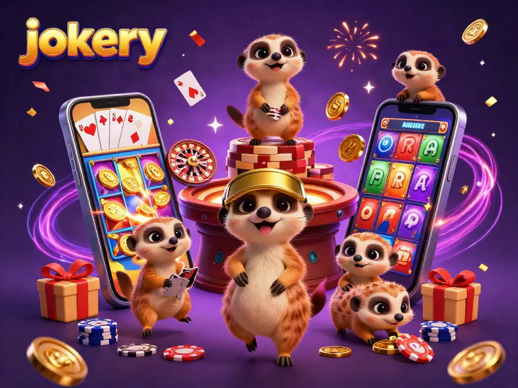 Experience jokery thrills with stunning meerkats managing a lively casino operation