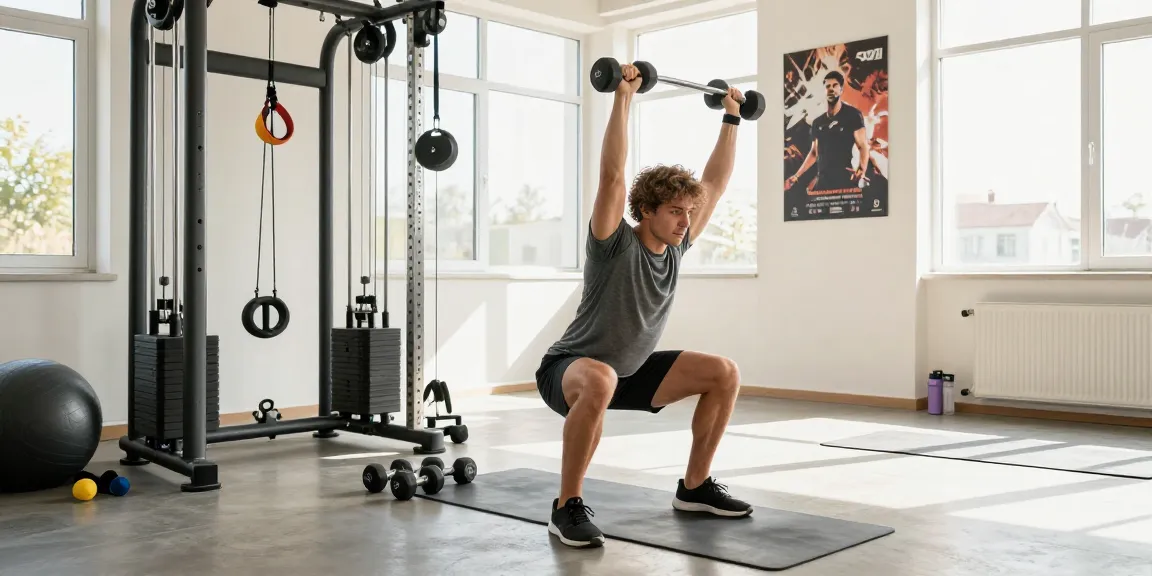 Anabolika Shop fitness scene with athlete lifting weights, showcasing gym equipment and a motivational atmosphere.